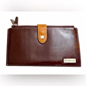 Borgasets Leather Bifold Wallet Card Coin Holder RFID